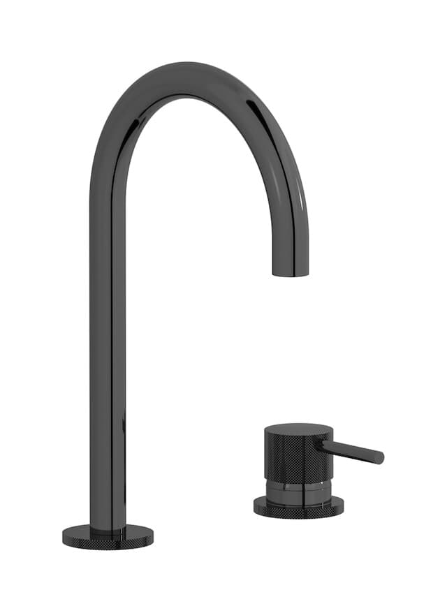 IB Rubinetterie Industria – Μπαταρία Νιπτήρα Τοίχου – Black Chrome (ID394CF)