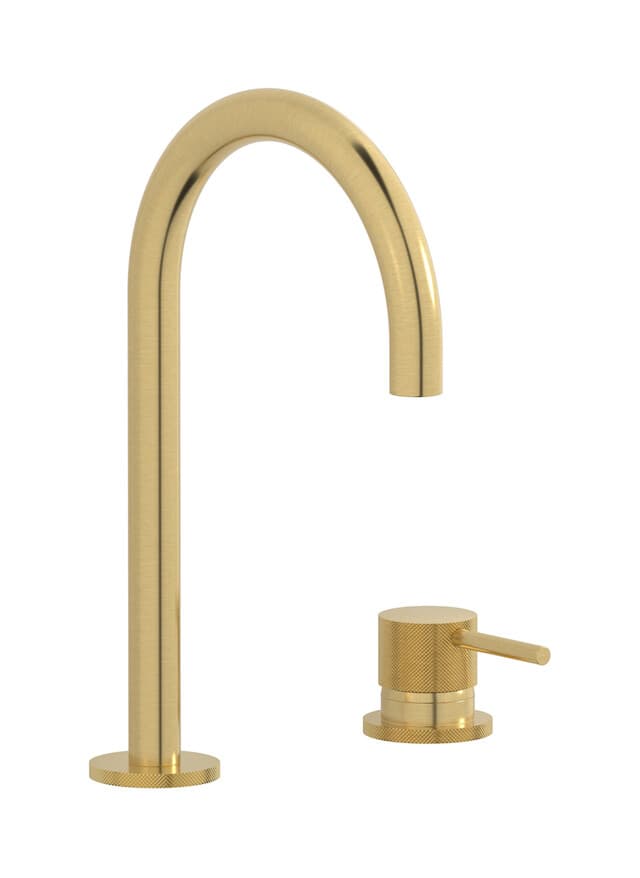IB Rubinetterie Industria – Μπαταρία Νιπτήρα Τοίχου – Brushed Gold (ID394OS)