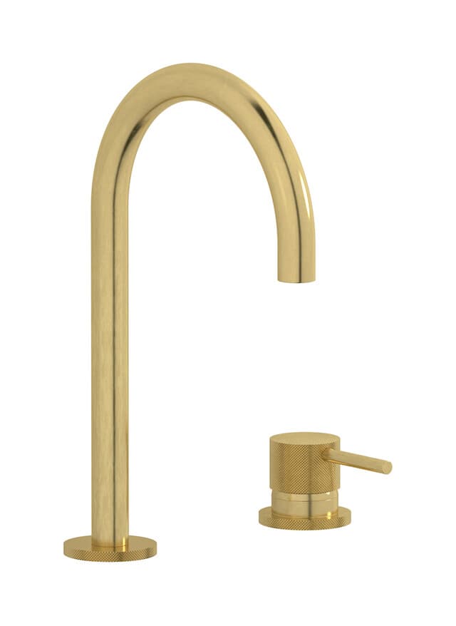 IB Rubinetterie Industria – Μπαταρία Νιπτήρα Τοίχου – Natural Brass (ID394ON)