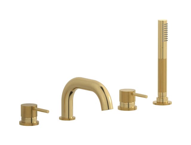 IB Rubinetterie Industria – Μπαταρία Μπανιέρας Πάγκου – Brushed Gold (ID396OS)
