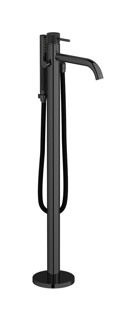 IB Rubinetterie Industria – Μπαταρία Μπανιέρας Δαπέδου – Black Chrome (ID399CF)