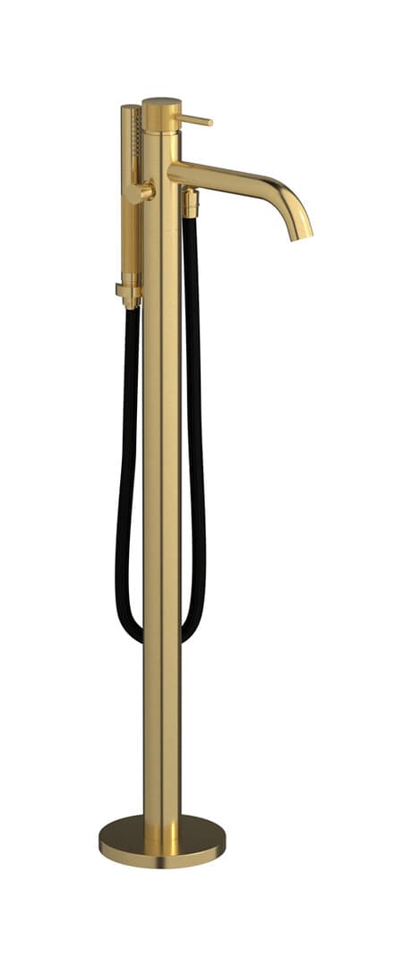 IB Rubinetterie Industria – Μπαταρία Μπανιέρας Δαπέδου – Brushed Gold (ID399OS)