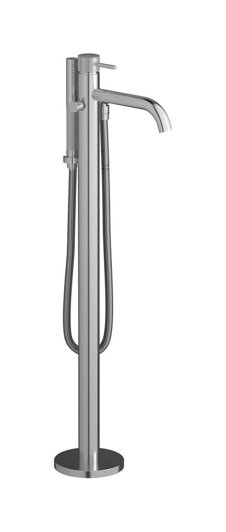 IB Rubinetterie Industria – Μπαταρία Μπανιέρας Δαπέδου – Brushed Nickel (ID399SS)