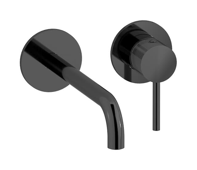 IB Rubinetterie Industria – Μπαταρία Νιπτήρα Τοίχου – Black Chrome (ID407CF)