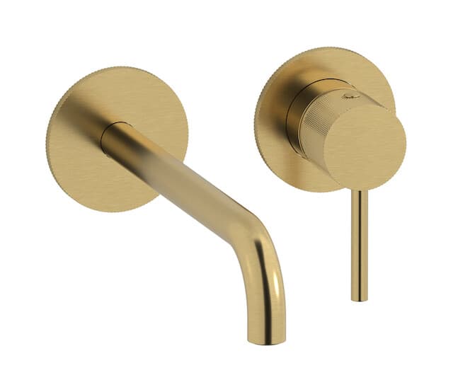 IB Rubinetterie Industria – Μπαταρία Νιπτήρα Τοίχου – Brushed Gold (ID407OS)