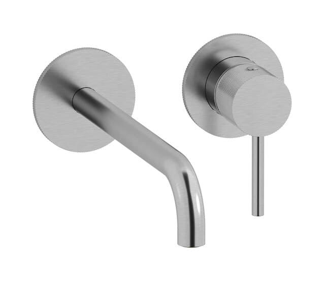 IB Rubinetterie Industria – Μπαταρία Νιπτήρα Τοίχου – Brushed Nickel (ID407SS)