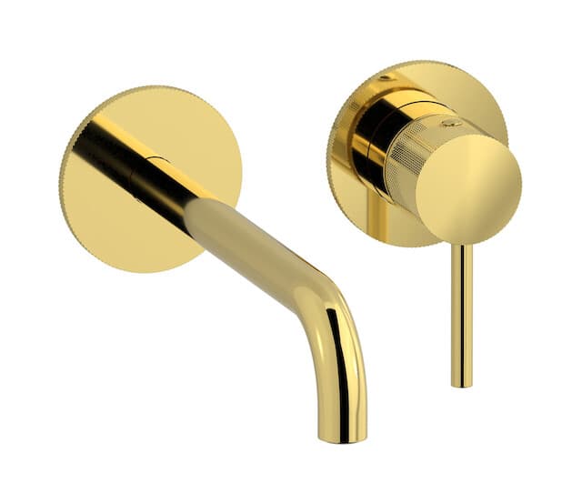 IB Rubinetterie Industria – Μπαταρία Νιπτήρα Τοίχου – Gold (ID407OO)