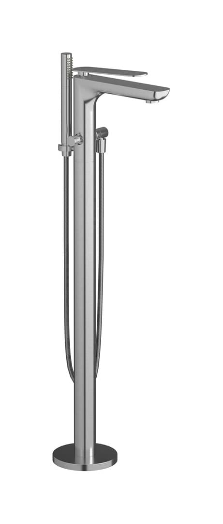 IB Rubinetterie K2 – Μπαταρία Μπανιέρας Δαπέδου – Brushed Nickel (K2399SS)