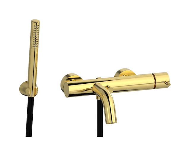 IB Rubinetterie MilanoTorino – Μπαταρία Μπανιέρας Τοίχου – Gold (MT250OO)