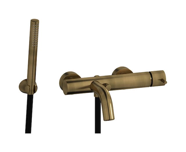 IB Rubinetterie MilanoTorino – Μπαταρία Μπανιέρας Τοίχου – Modern Bronze (MT250MB)