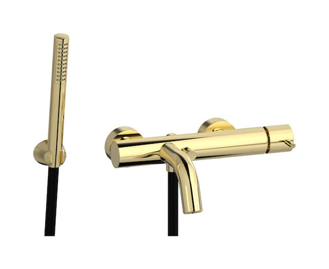 IB Rubinetterie MilanoTorino – Μπαταρία Μπανιέρας Τοίχου – Pale Gold (MT250II)
