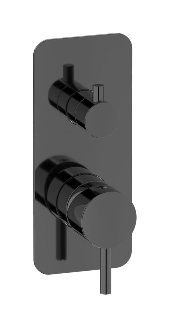 IB Rubinetterie MilanoTorino – Μπαταρία Νιπτήρα Τοίχου – Black Chrome (MT310CF)
