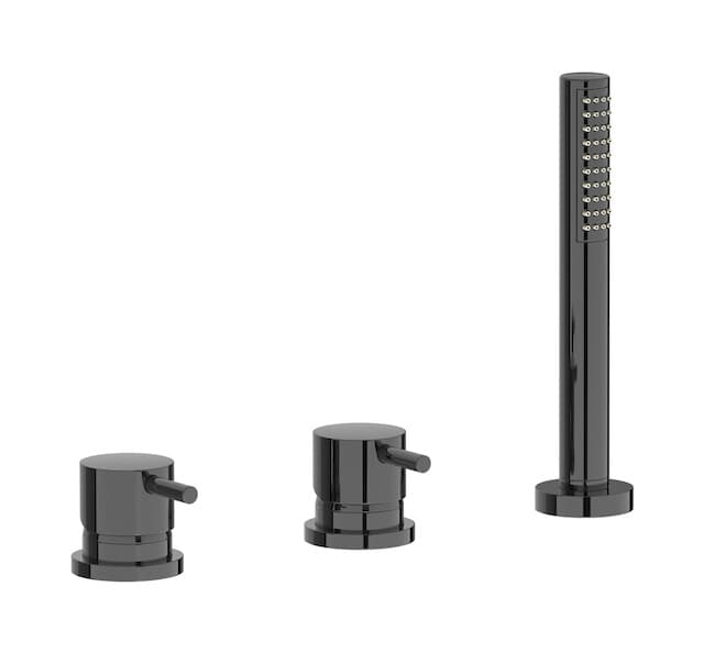 IB Rubinetterie MilanoTorino – Μπαταρία Μπανιέρας – Black Chrome (MT397CF)