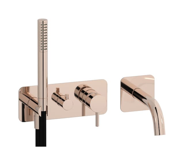 IB Rubinetterie MilanoTorino – Μπαταρία Λουτρού Τοίχου – Rose Gold (MT398RS)