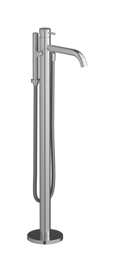 IB Rubinetterie MilanoTorino – Μπαταρία Μπανιέρας Δαπέδου – Brushed Nickel (MT399SS)