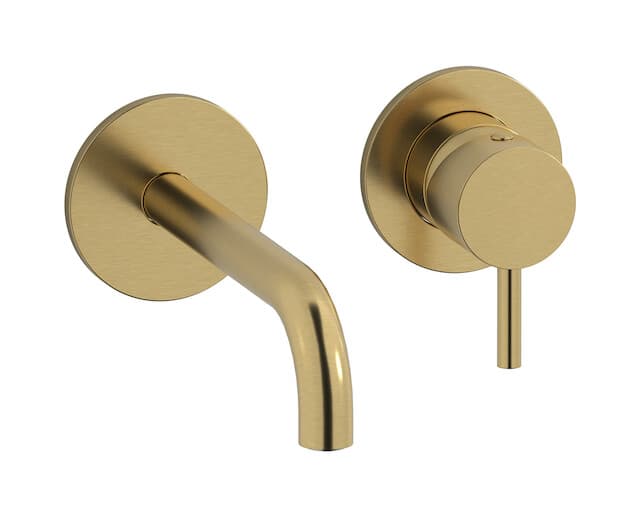IB Rubinetterie MilanoTorino – Μπαταρία Νιπτήρα Τοίχου – Brushed Gold (MT406OS)