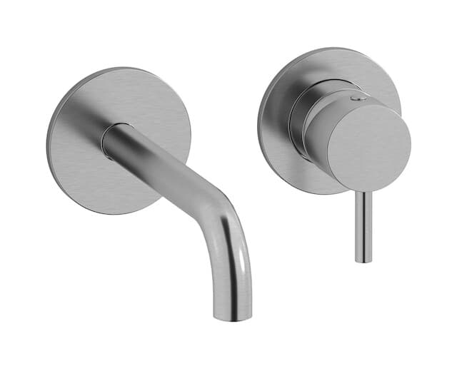 IB Rubinetterie MilanoTorino – Μπαταρία Νιπτήρα Τοίχου – Brushed Nickel (MT406SS)