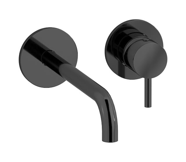 IB Rubinetterie MilanoTorino – Μπαταρία Νιπτήρα Τοίχου – Black Chrome (MT407CF)