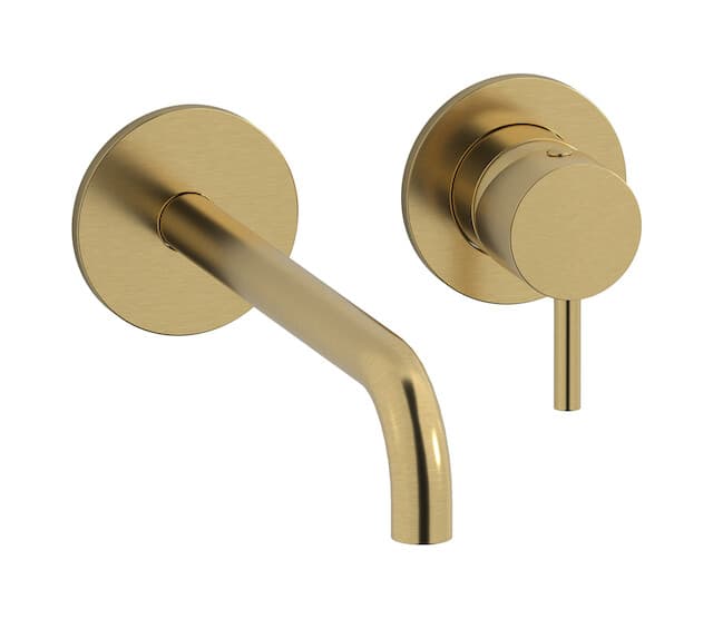 IB Rubinetterie MilanoTorino – Μπαταρία Νιπτήρα Τοίχου – Brushed Gold (MT407OS)