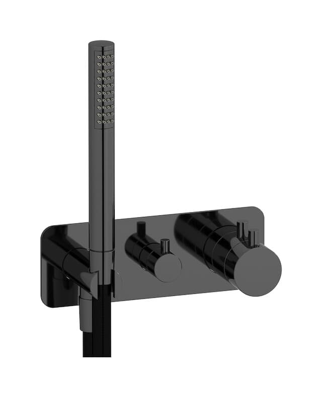 IB Rubinetterie MilanoTorino – Θερμοστατικός Μίκτης Ντους – Black Chrome (MT613CF)
