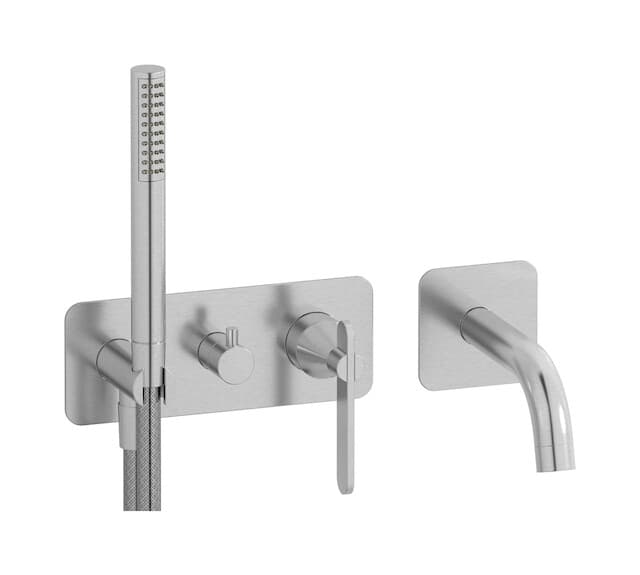 IB Rubinetterie Soho – Μπαταρία Μπανιέρας Τοίχου – Brushed Nickel (OH398SS)