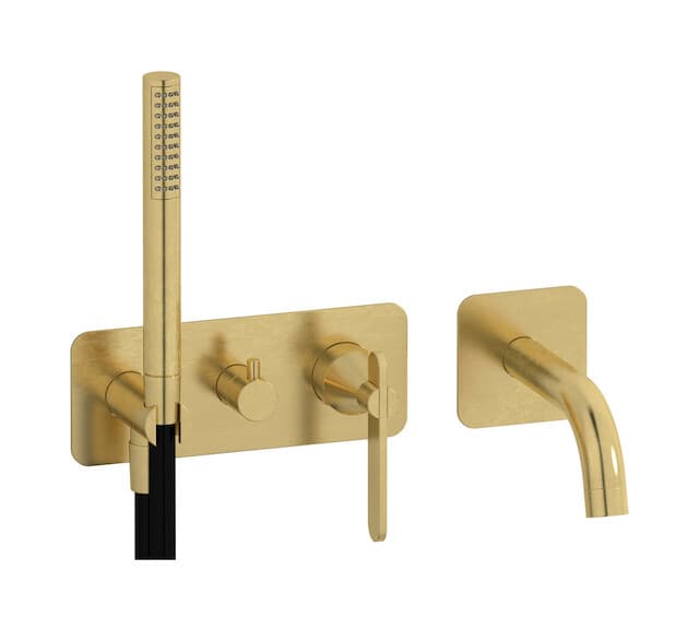IB Rubinetterie Soho – Μπαταρία Μπανιέρας Τοίχου – Natural Brass (OH398ON)