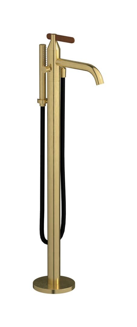 IB Rubinetterie Soho – Μπαταρία Μπανιέρας Δαπέδου – Natural Brass (OL399ON)