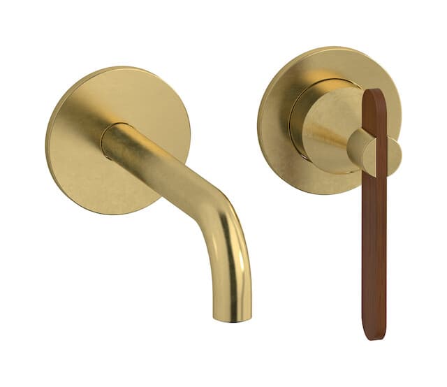 IB Rubinetterie Soho – Μπαταρία Νιπτήρα Τοίχου – Natural Brass (OL406ON)