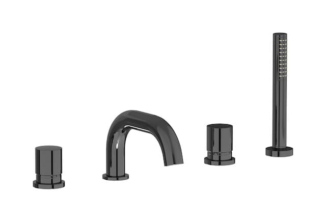 IB Rubinetterie Brera – Μπαταρία Μπανιέρας Πάγκου – Black Chrome (RR396CF)