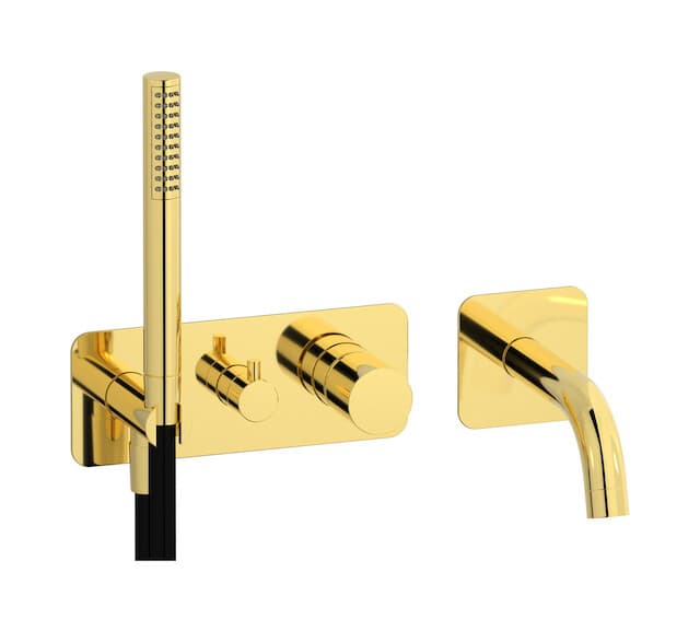 IB Rubinetterie Brera – Μπαταρία Μπανιέρας Τοίχου – Gold (RR398OO)
