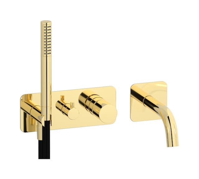 IB Rubinetterie Brera – Μπαταρία Μπανιέρας Τοίχου – Pale Gold (RR398II)