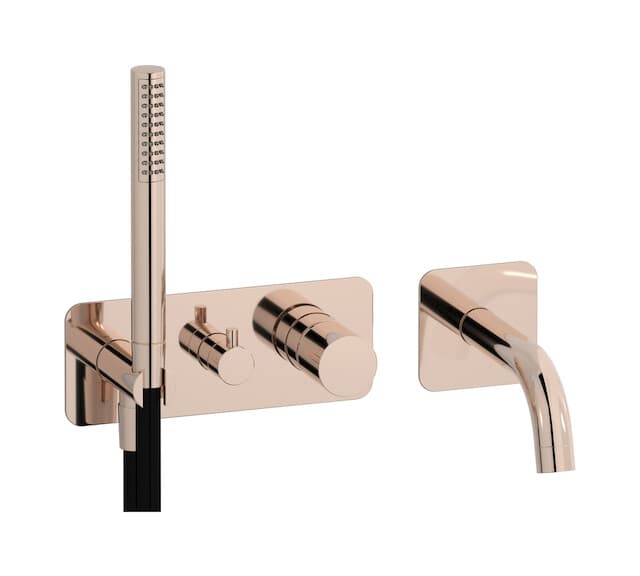 IB Rubinetterie Brera – Μπαταρία Μπανιέρας Τοίχου – Rose Gold (RR398RS)