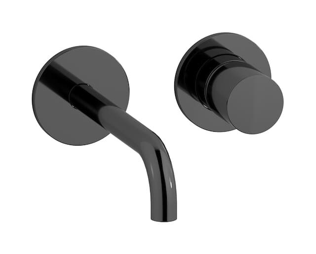IB Rubinetterie Brera – Μπαταρία Νιπτήρα Τοίχου – Black Chrome (RR406CF)