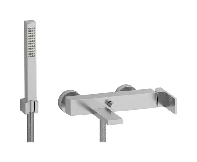 IB Rubinetterie Rubacuori – Μπαταρία Μπανιέρας Τοίχου – Brushed Nickel (RU250SS)