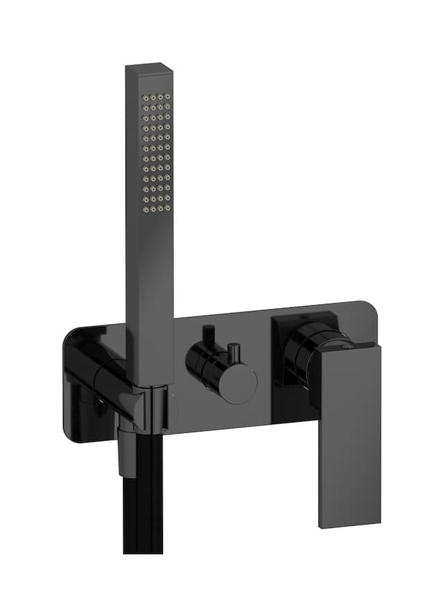 IB Rubinetterie Rubacuori – Μπαταρία Νιπτήρα Τοίχου – Black Chrome (RU314CF)