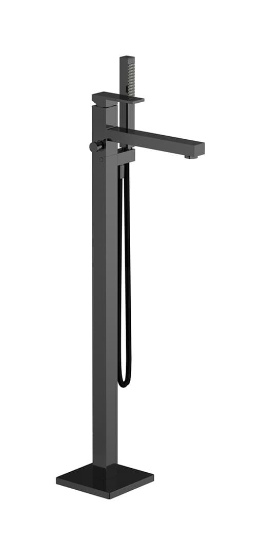 IB Rubinetterie Rubacuori – Μπαταρία Μπανιέρας Δαπέδου – Black Chrome (RU399CF)