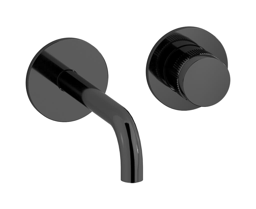 IB Rubinetterie Reflex – Μπαταρία Νιπτήρα Τοίχου – Black Chrome (RX406CF)