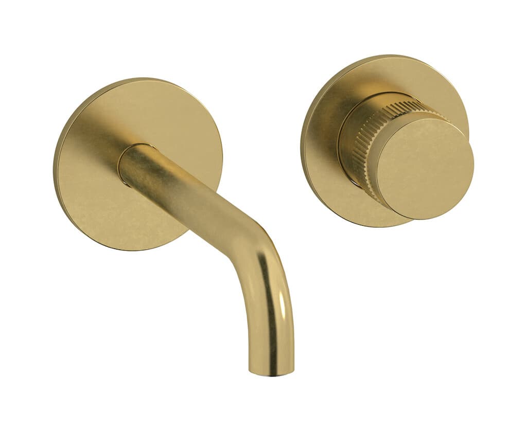 IB Rubinetterie Reflex – Μπαταρία Νιπτήρα Τοίχου – Natural Brass (RX406ON)