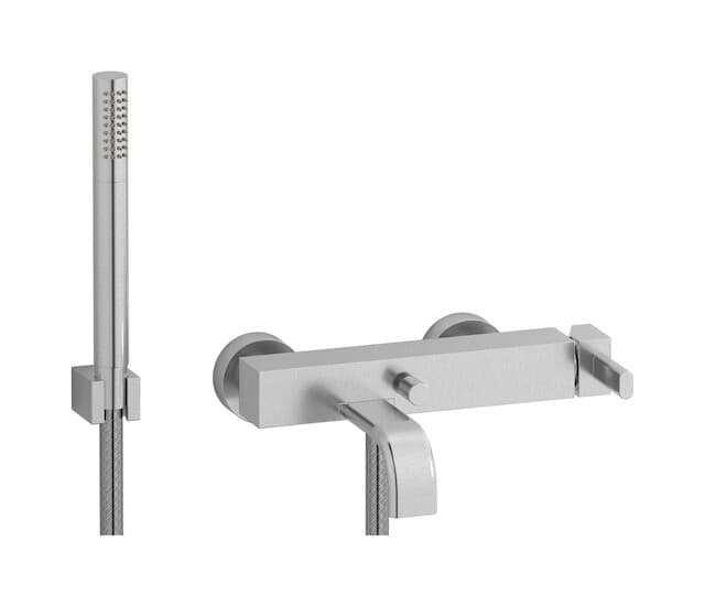 IB Rubinetterie Superbox – Μπαταρία Μπανιέρας Τοίχου – Brushed Nickel (SB250SS)