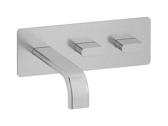 IB Rubinetterie Superbox – Μπαταρία Νιπτήρα Τοίχου – Brushed Nickel (SB306SS)