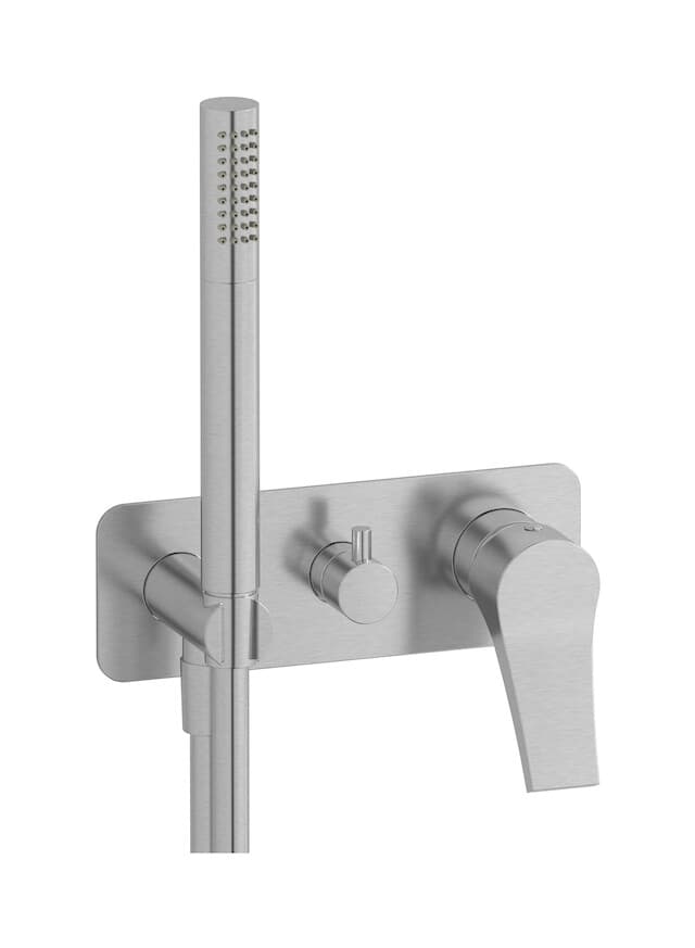 IB Rubinetterie Twitter – Μπαταρία Νιπτήρα Τοίχου – Brushed Nickel (TW313SS)