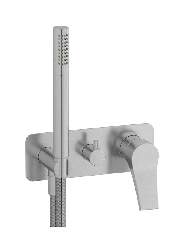 IB Rubinetterie Twitter – Μπαταρία Νιπτήρα Τοίχου – Brushed Nickel (TW314SS)