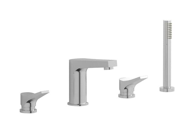 IB Rubinetterie Twitter – Μπαταρία Μπανιέρας Πάγκου – Brushed Nickel (TW396SS)