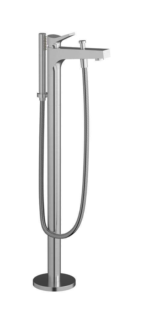 IB Rubinetterie Twitter – Μπαταρία Λουτρού Δαπέδου – Brushed Nickel (TW399SS)