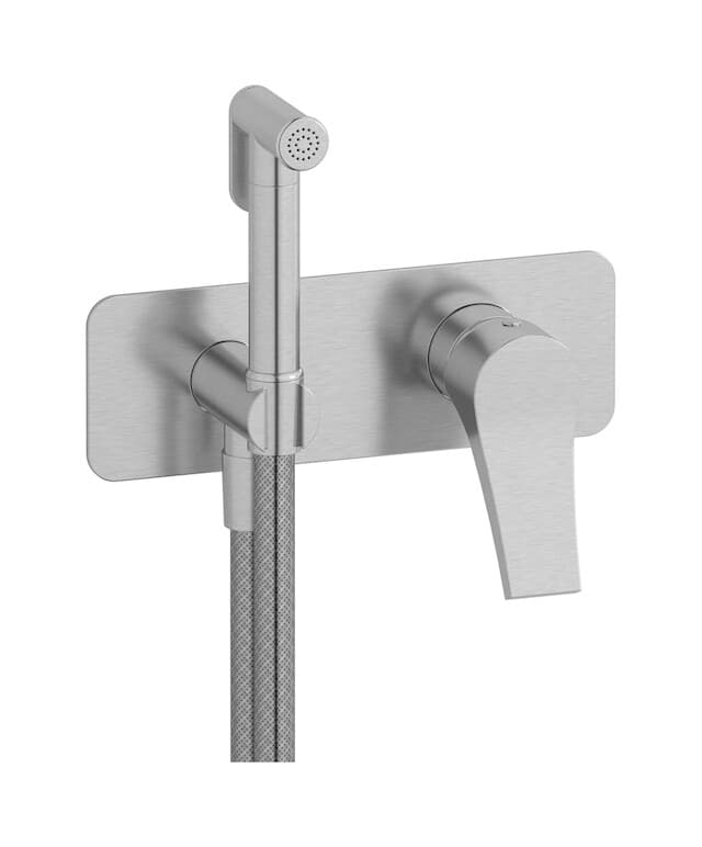 IB Rubinetterie Twitter – Μπαταρία Μπιντέ – Brushed Nickel (TW706SS)