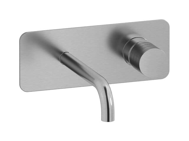 IB Rubinetterie Vinile – Μπαταρία Νιπτήρα Τοίχου – Brushed Nickel (VN206SS)