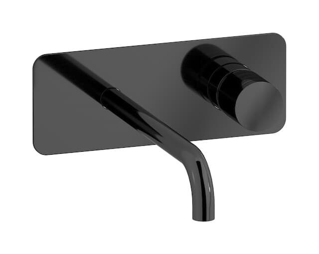 IB Rubinetterie Vinile – Μπαταρία Νιπτήρα Τοίχου – Black Chrome (VN207CF)