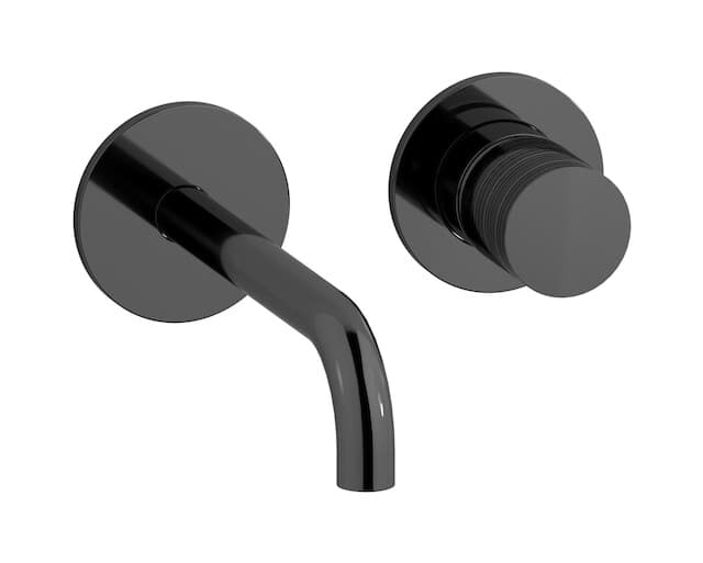 IB Rubinetterie Vinile – Μπαταρία Νιπτήρα Τοίχου – Black Chrome (VN406CF)