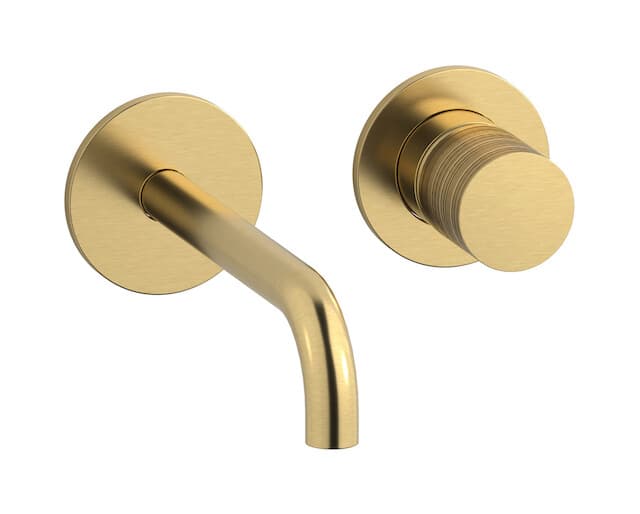 IB Rubinetterie Vinile – Μπαταρία Νιπτήρα Τοίχου – Brushed Gold (VN406OS)
