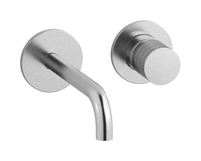 IB Rubinetterie Vinile – Μπαταρία Νιπτήρα Τοίχου – Brushed Nickel (VN406SS)